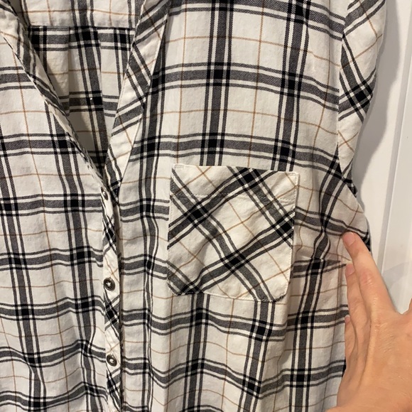 J Jill Mixed Plaid Flannel Button Down Tunic EUC - Picture 9 of 14